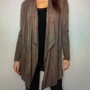 Barefoot Dreams Open front waterfall CozyChic Lite Island Wrap, Cocoa - Size S/M